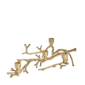 Marline adventsljusstake H12 cm. ljust guld