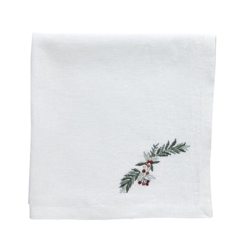 Penine servetter H cm. vit