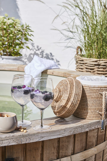 Victorinne ginglas H22 Ø10 cm. røykfarget