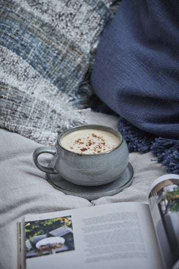 Amera kopp/underlägg H7,5 Ø14 cm. grå