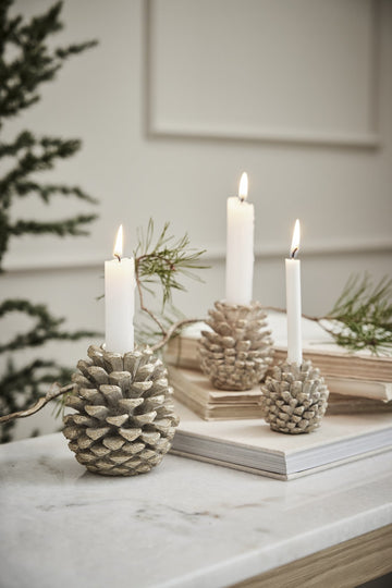 Serafina ljushållare 6 cm. ljust guld