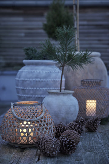 Anna kruka H59,5 cm. antikk grå keramik