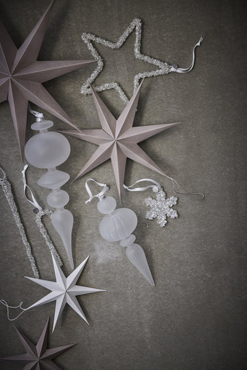 Cristelle julgranshängare 24 cm vit