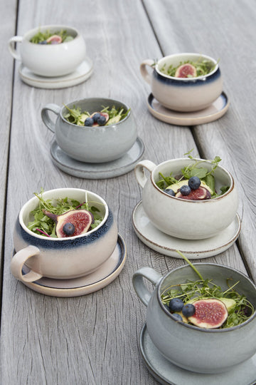 Amera kopp/underlägg H7,5 Ø14 cm. grå