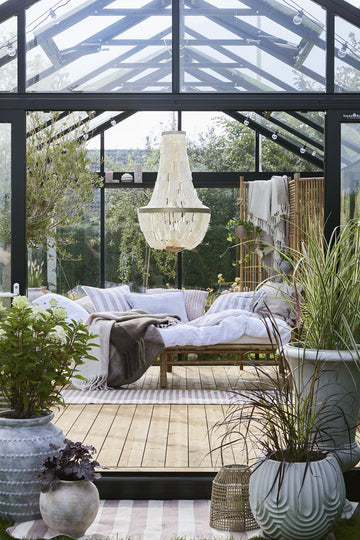 Anna kruka H48 cm. antikk grå keramik