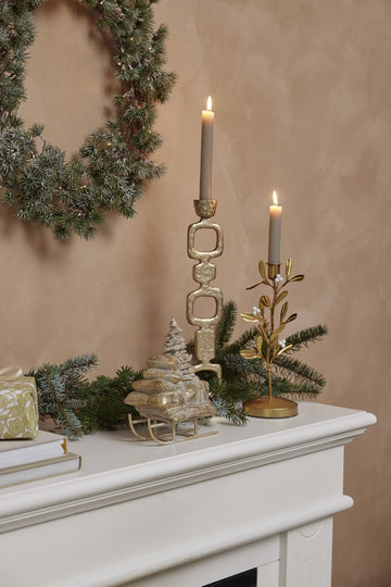 Missia ljushållare 30 cm. ljust guld