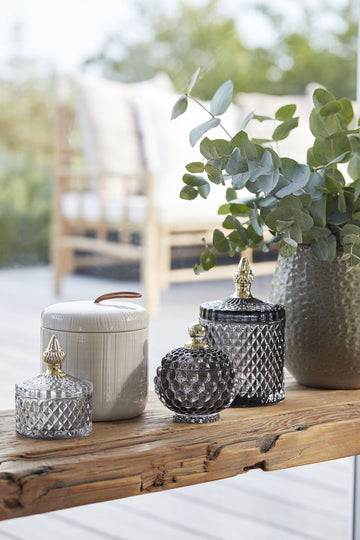 Miya krukka H17,5 Ø10,5 cm. mørkegrå