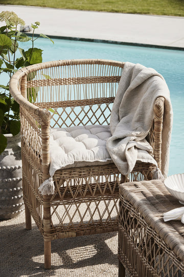 Ana pläd L170XB130 cm. sand 100% lin