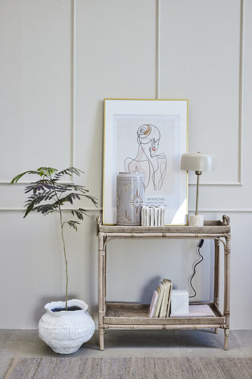 Marlia vas H31 cm. vit keramik