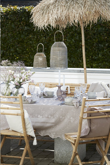 Milia vas H20,5 cm. lysegrå glas