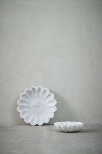 Ellia skål Ø30 cm. vit marmor