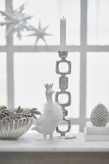 Segilla julgås 26,5 cm. antikt silver