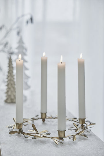 Missia adventsljusstake Ø33 cm. ljust guld