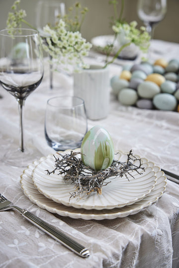 Camille desserttallrik H4 Ø19 cm. benvit