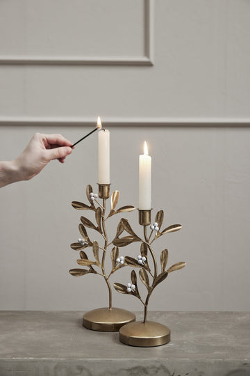 Missia ljushållare 25 cm. ljust guld