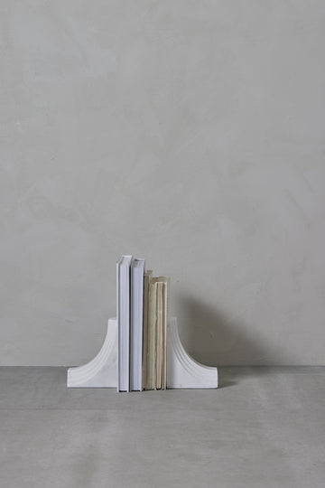 Ellia 2x bogstøtter H cm. vit marmor