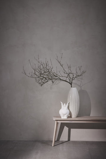 Serafina kvinnogestalt H28 cm. benvit