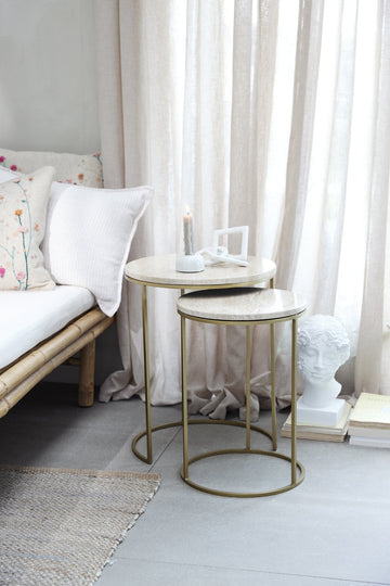 Ellia dekoration H1,5 cm. vit marmor