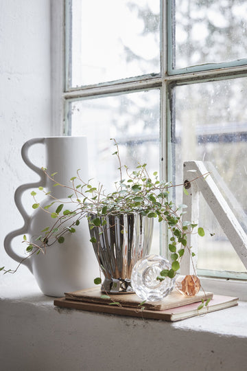 Shenella kruka H18 Ø15 cm. silver