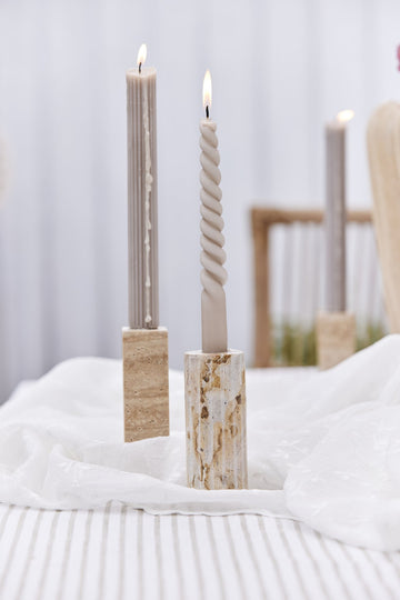 Eliana ljushållare H12,5 cm. sand marmor