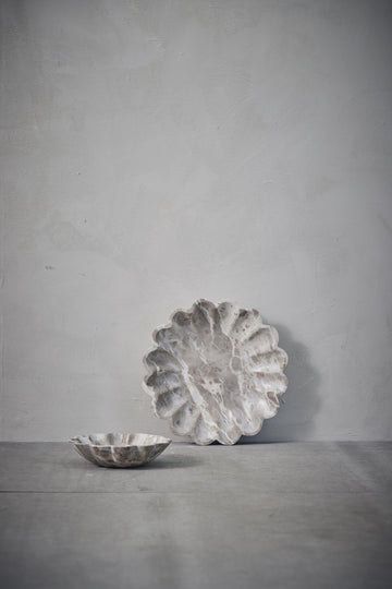 Ellia skål Ø30 cm. sand marmor