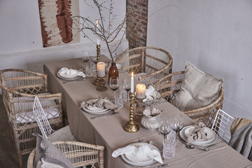 Angela servetter L45XB45 cm. benvit