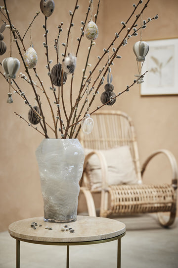 Marinella vas H30,5 cm. sølvgrå glas