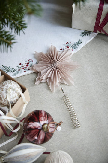 Palisia juletrestjerne H25 cm. støvet rosa