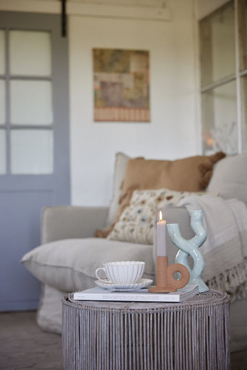 Camille kopp/underlägg H7 Ø cm. benvit