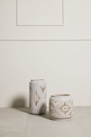 Hilde lykta H25 cm. sand