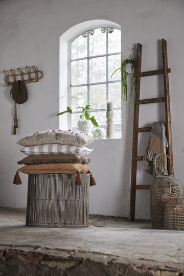 Ana pläd L170XB130 cm. grå 100% lin