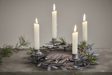 Mistlia adventsljusstake H7 cm. antikk grå