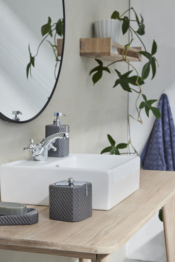 Hallia spegel H80 Ø80 cm. svart