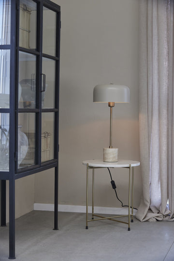 Marmilla sidebord H50 Ø50 cm. vit