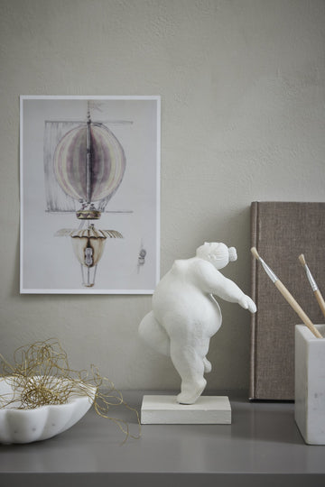 Serafina kvinnogestalt H23 cm. vit