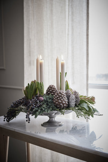 Perline dekoration H8 cm. antikt silver