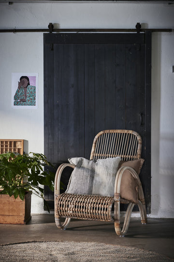 Ana putetrekk LXB50 cm. grå 100% lin