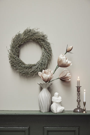 Happia skumblomma dekoration H17 cm. sand