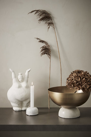 Serafina kvinnogestalt H28 cm. benvit