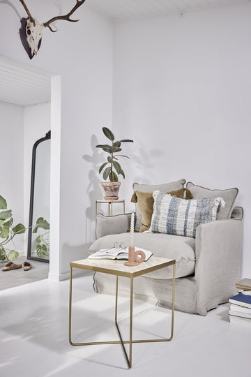 Traville piedestal H80 Ø27,5 cm. vit