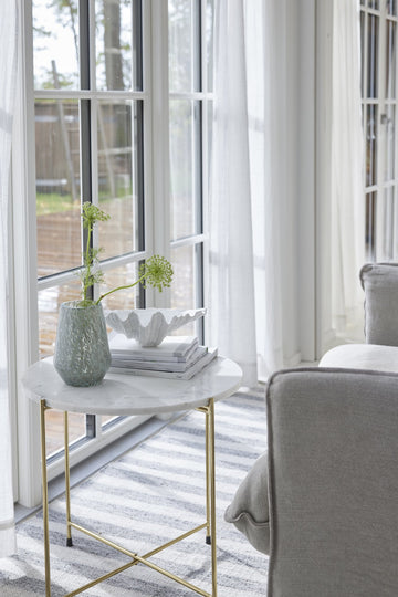 Marmilla sidebord H50 Ø50 cm. vit