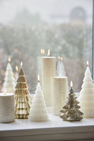 Litria ledlys H11,5 cm. ljust guld