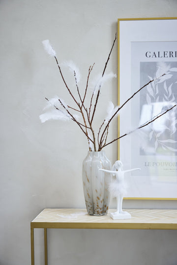 Mara vas H31 cm. sølvgrå glas