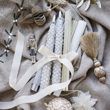 Livia LED-stearinljus H25 cm. silver