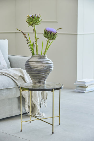 Hielle vas H31 cm. grå keramik