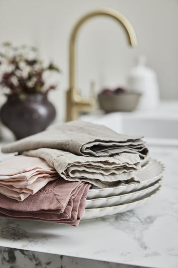 Angela servetter H cm. ljusrosa