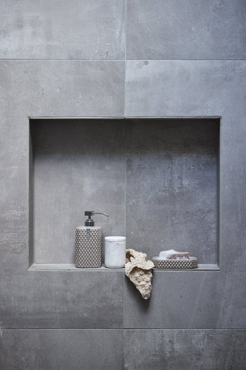 Ellia krukka H9 cm. sand marmor