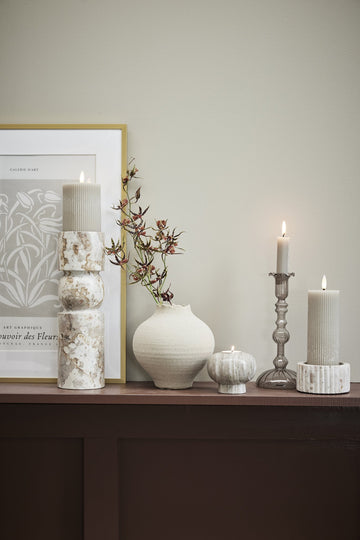 Astalina ljushållare H23 cm. grå