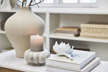 Lillia ledlys H10 cm. grå