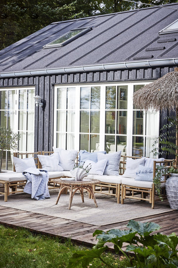 Shella dekoration H23 Ø cm. vit